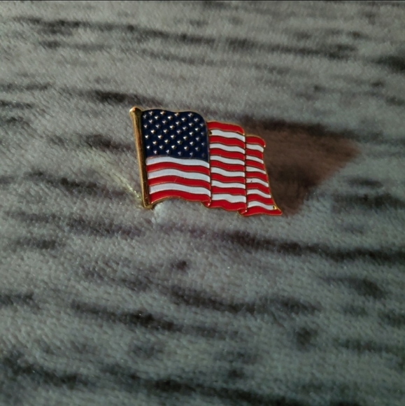 Other - Brass & Enamel America Lapel Pin